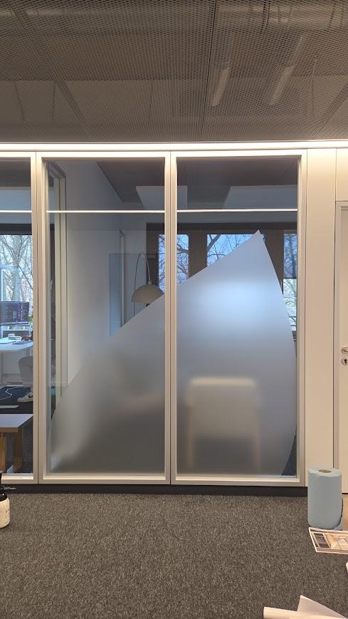 Büro Trennwandfolierung