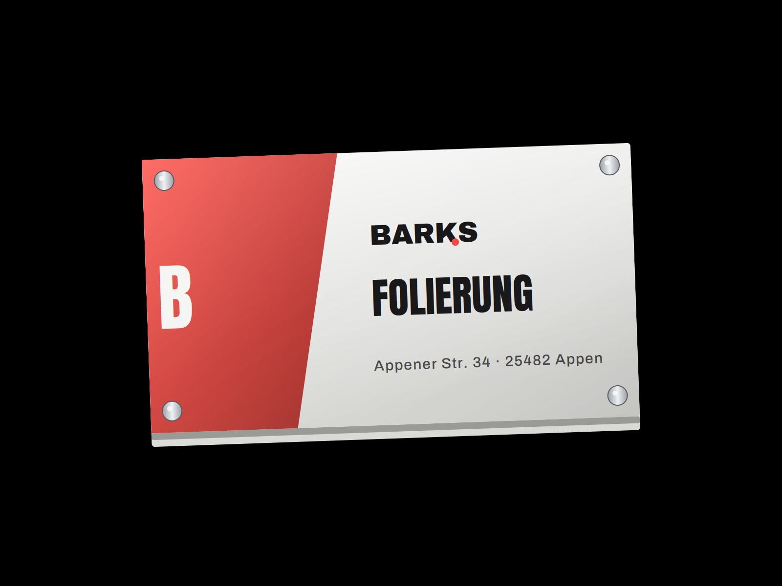 PVC-Schild